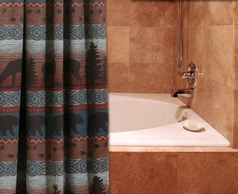 Deer Meadow Fabric Shower Curtain made in the USA - Your Western Decor