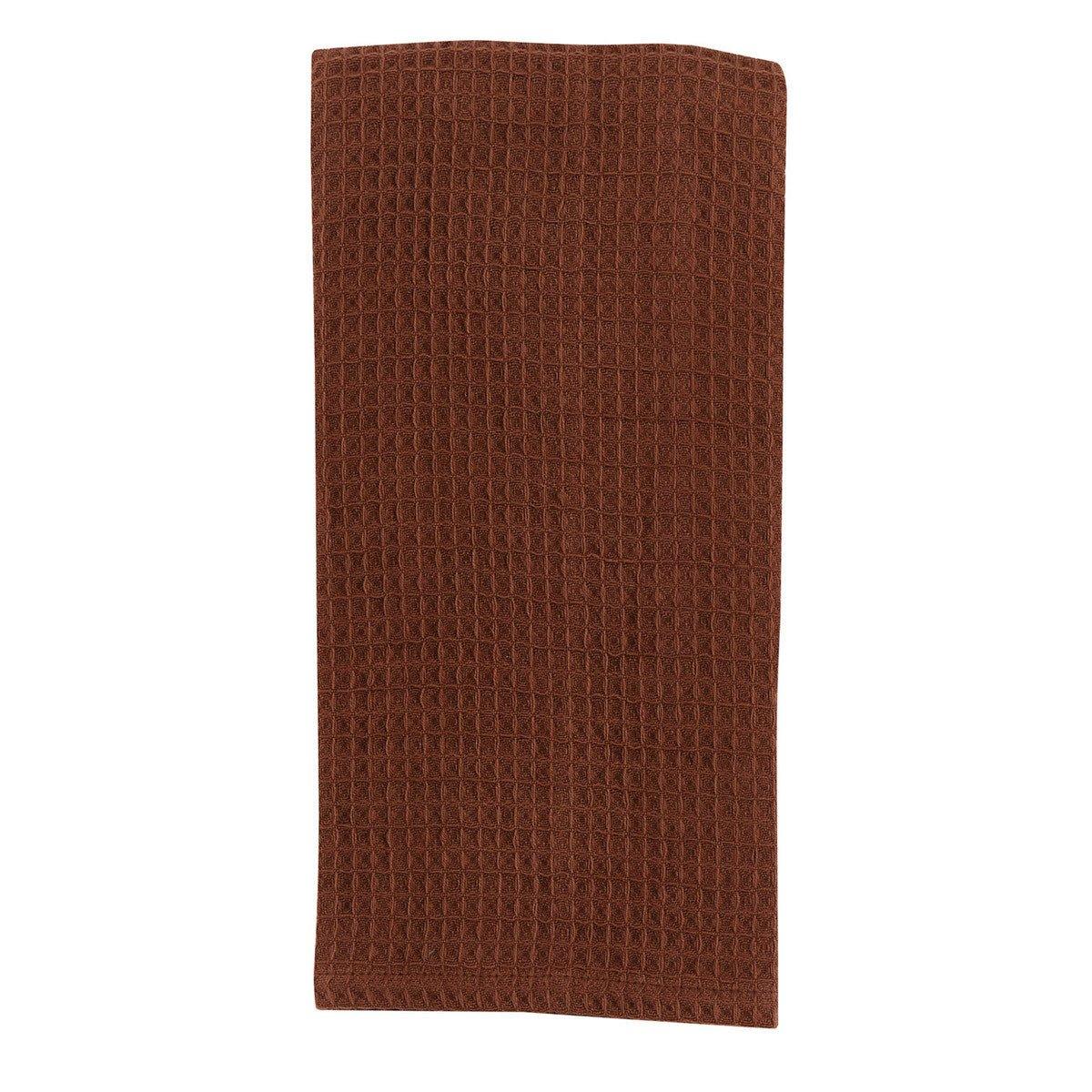 Waffle kitchen towel in dark terra cotta - Your Western Decor