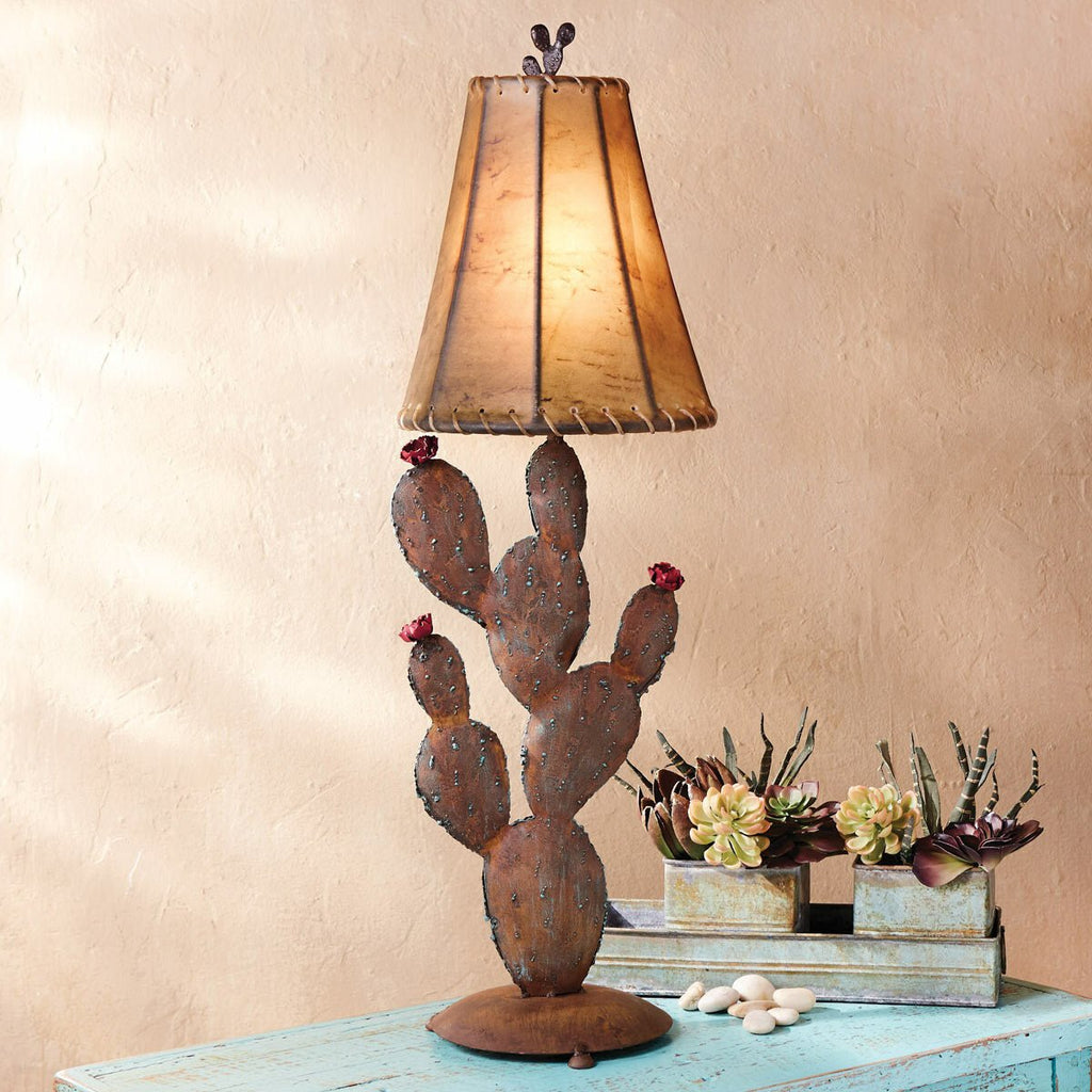 Desert Cactus Iron Table Lamp from Your Western Decor