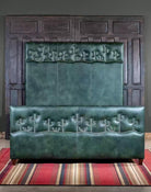 American Made Desert Cactus Burnished Leather Bed - Your Western Decor