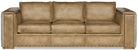 American made leather and sherpa Palomino Panache Leather Sofa - Your Western Decor
