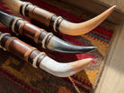 Detail of polished horn wall mounts