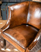 American Made Diamond Leather Accent Chair - Your Western Decor