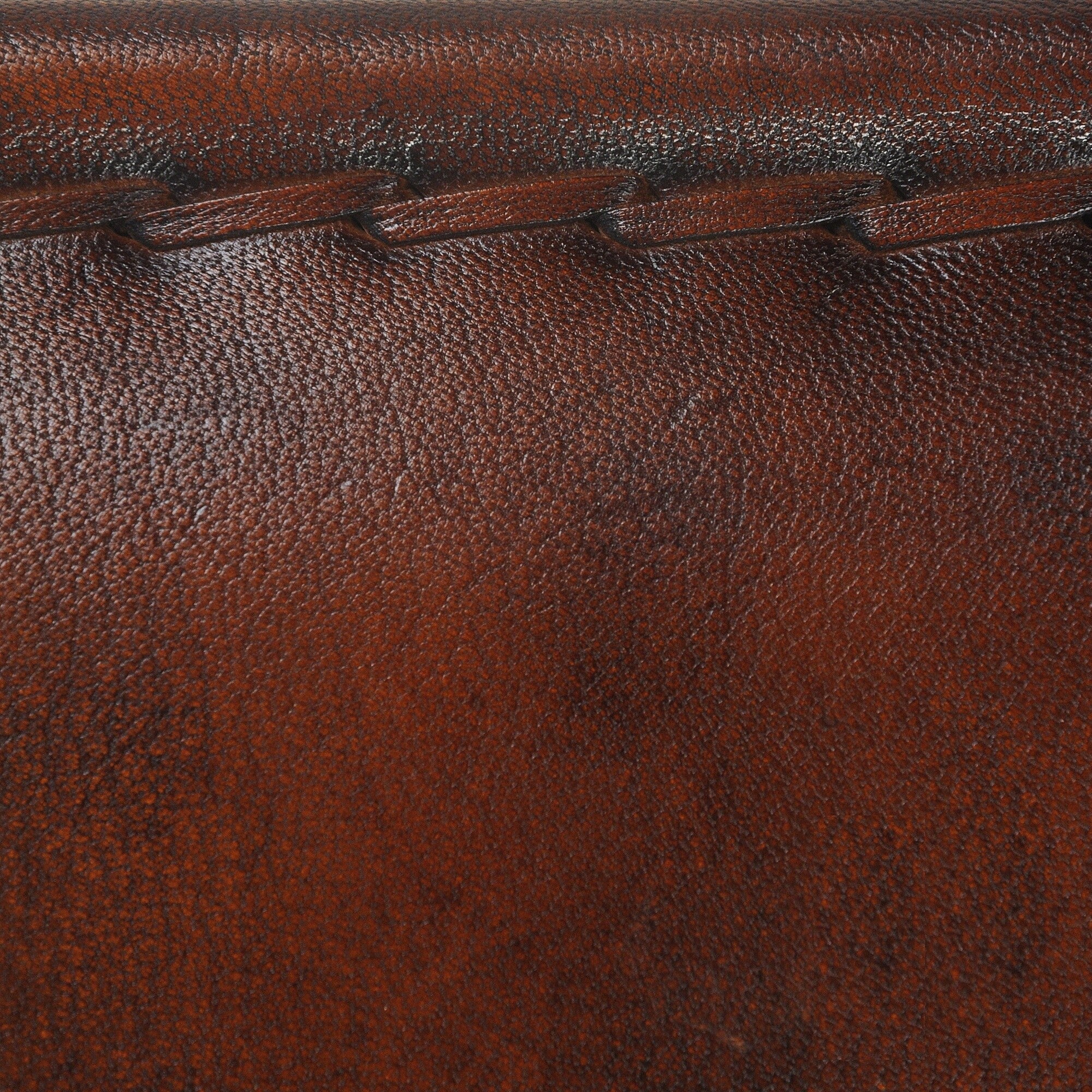Leather and sewing detail on directors chair 