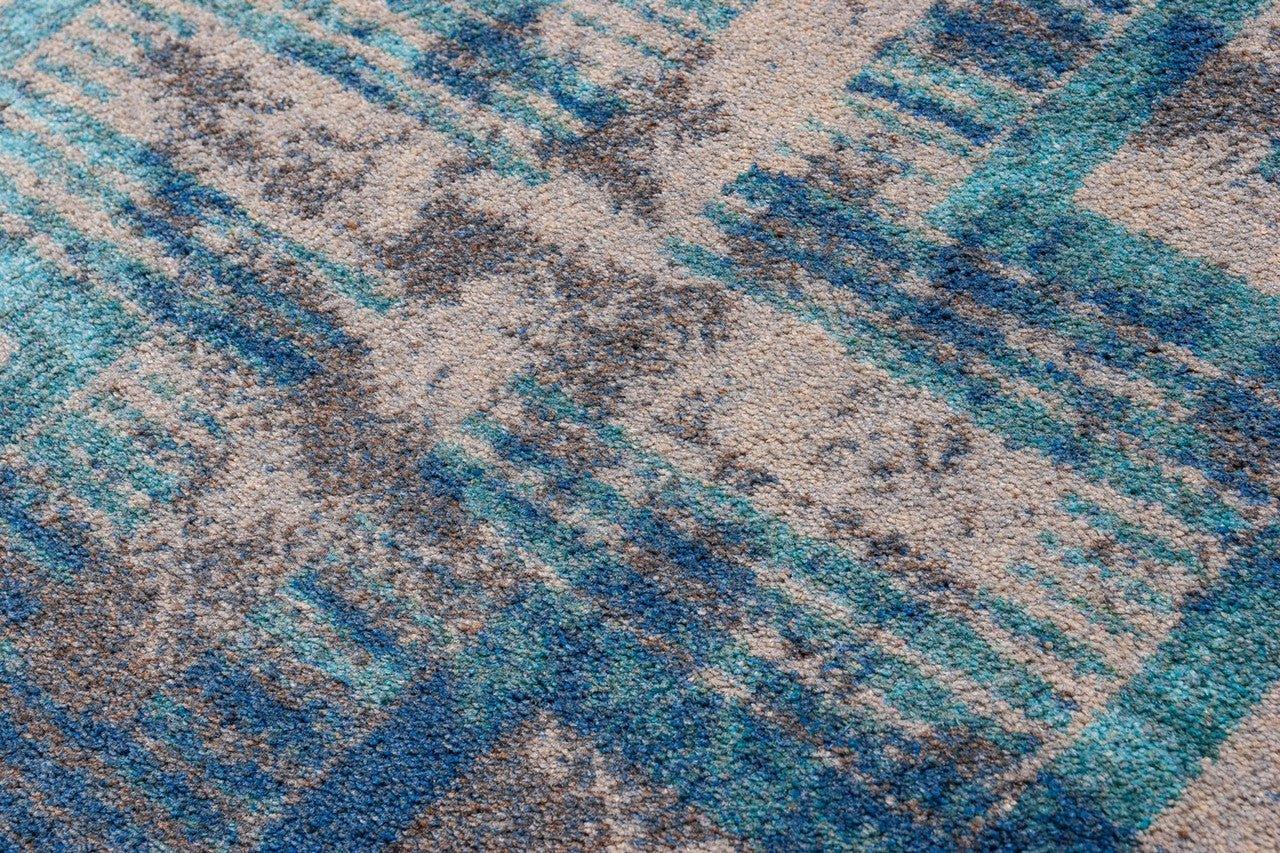 Distressed glacier southwestern rug carpet detail - Your Western Decor