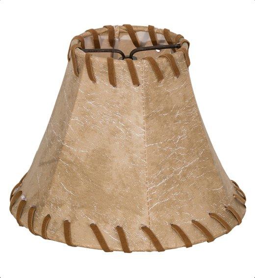 Distressed Faux Leather Lamp Shade 6" made in the USA - Your Western Decor