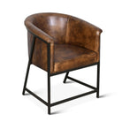 Distressed Whiskey Leather Guest Chair - Your Western Decor