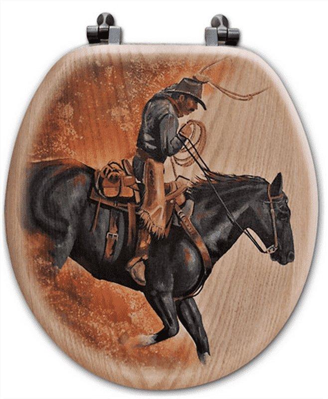 Downhill Ride Western Art Toilet Seat - Your Western Decor, LLC