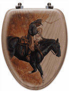 Downhill Ride Western Art Toilet Seat - Your Western Decor, LLC