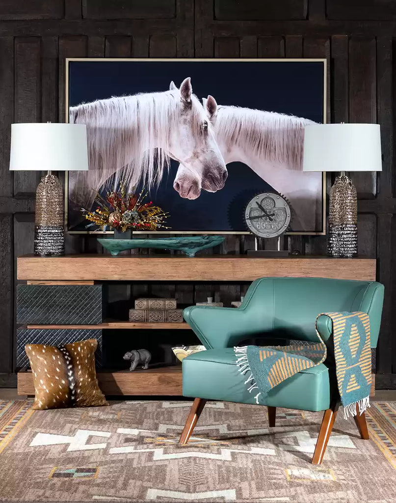 Dual Beauty White Horse Art - Your Western Decor