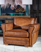 Duncan Burnished Leather Chair - American Made Furniture - Your Western Decor