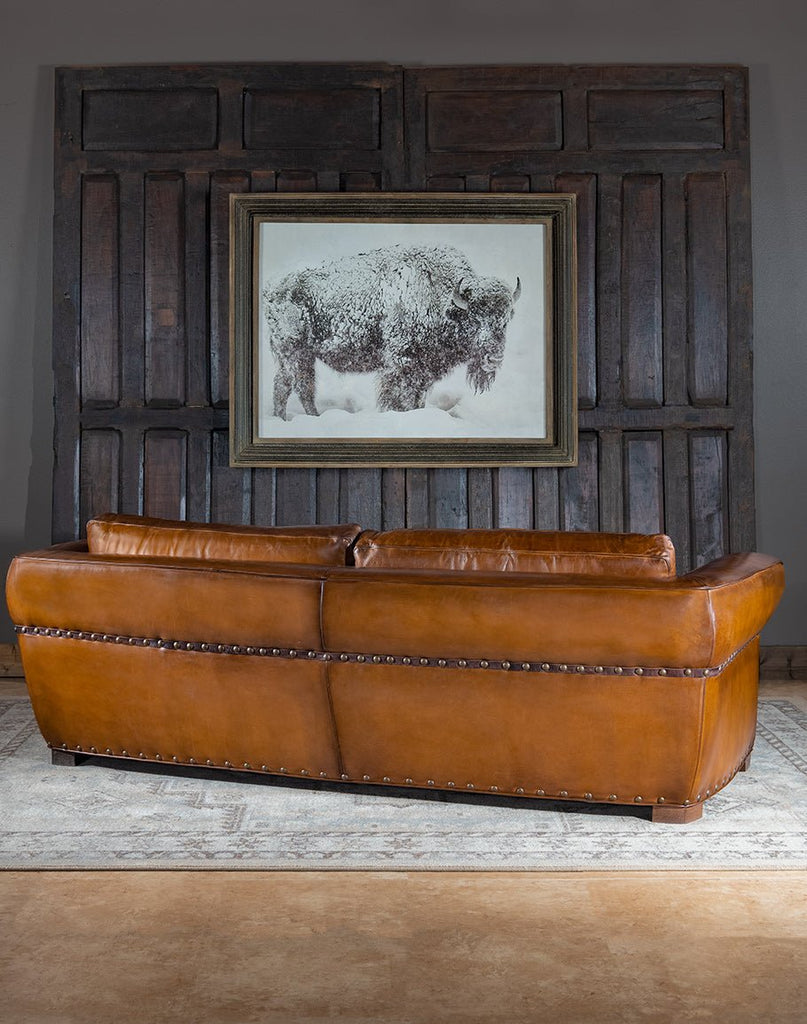 Duncan Burnished Leather Sofa - American Made Luxury Furniture - Your Western Decor