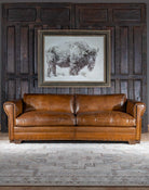 Duncan Burnished Leather Sofa - American Made Luxury Furniture - Your Western Decor