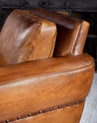 Duncan Burnished Leather Chair - American Made Furniture - Your Western Decor