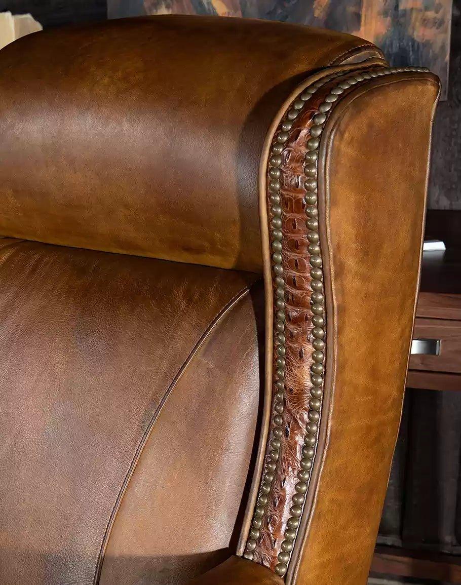 American made Duncan Saddle Leather Office Chair - Your Western Decor