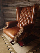 Duncan tufted leather and cowhide executive office chair - Your Western Decor