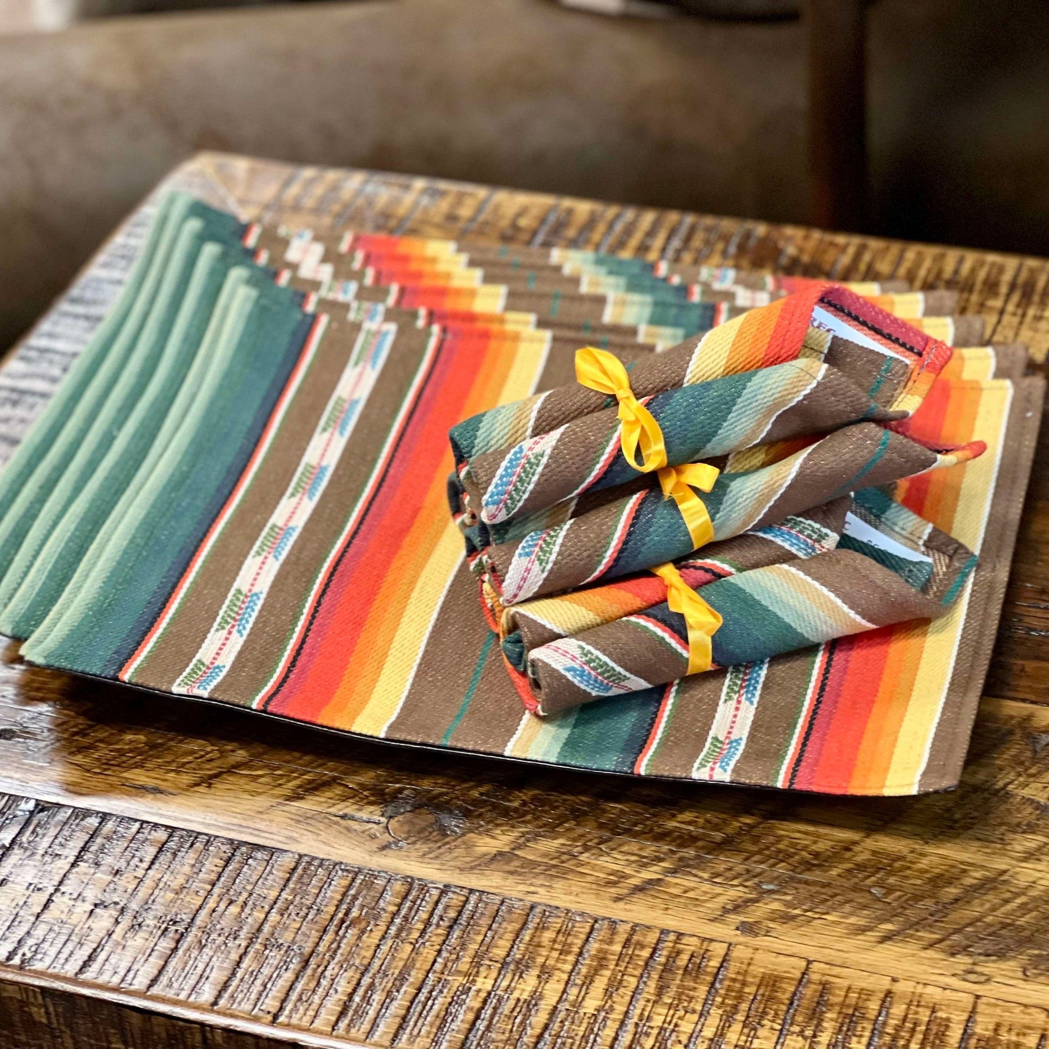 Custom Serape Placemats & Napkins - Your Western Decor