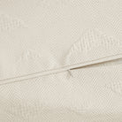 Matelasse bedding zipper closure detail 