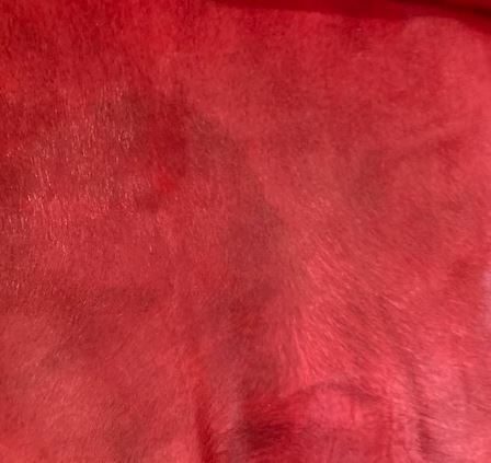 Dyed XXXL Red Brazilian Cowhide Swatch - Your Western Decor
