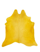 Dyed yellow cowhide rug - Your Western Decor