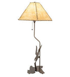 rustic eagle lamp western table lamp with rawhide shade for cabin or lodge decor