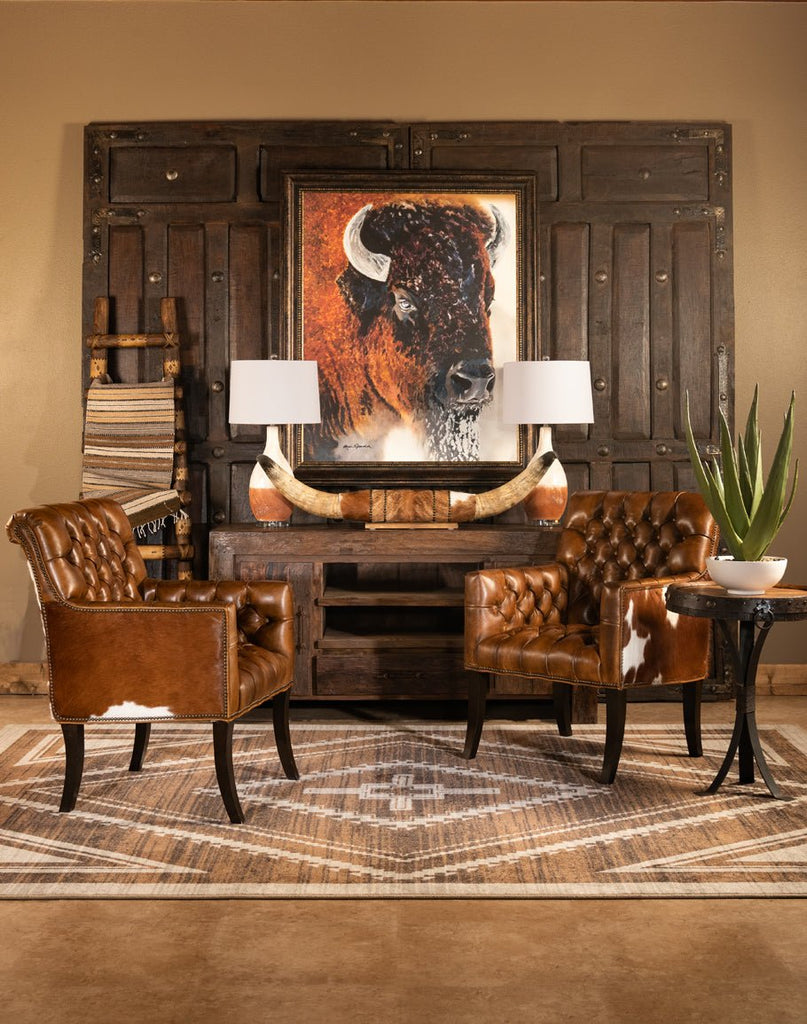 Earth Rim Shot Area Rugs in sitting area - Rustic rugs made in the USA - Your Western Decor
