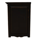 Regal Ebony Black/White Cowhide Nightstand side