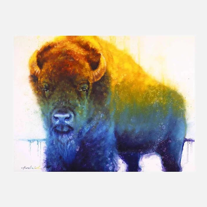 Electric Buffalo Canvas Art by David Frederick Riley - Your Western Decor
