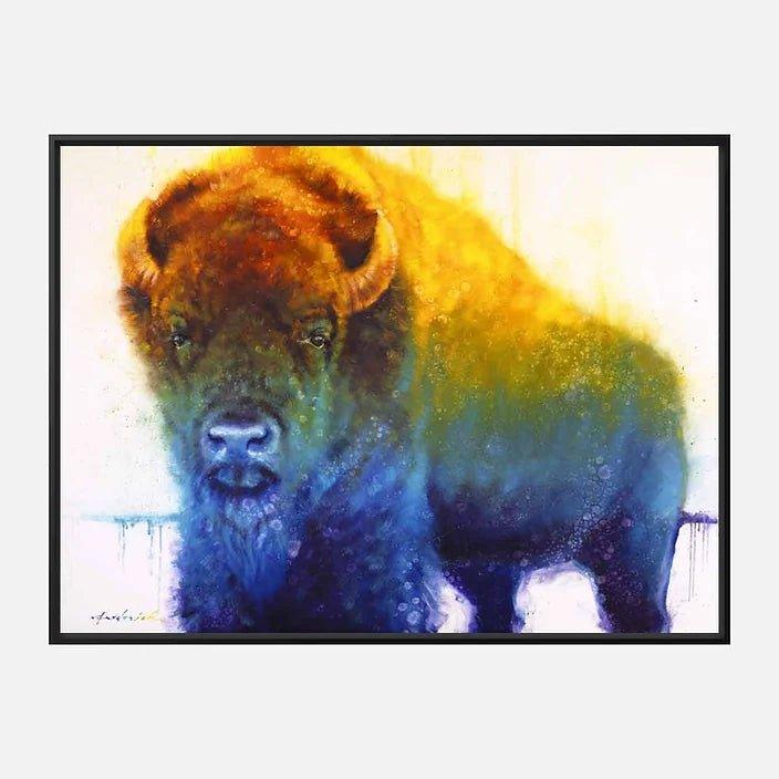 Electric Buffalo Canvas Art by David Frederick Riley - Your Western Decor