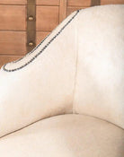 American made Elegant Ivory Cowhide Accent Chair - Your Western Decor