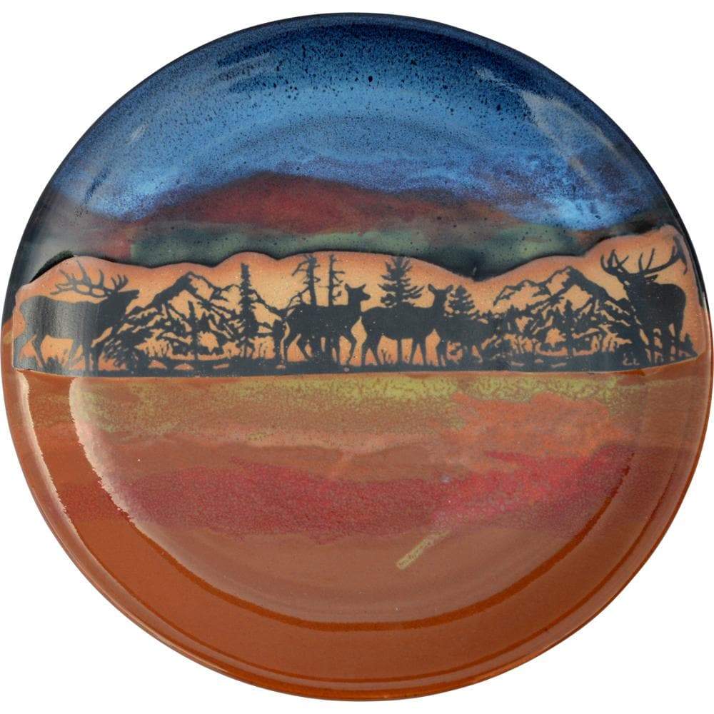 Elk Azul Scape Handmade Pottery Dinner Plates. Made in the USA. Your Western Decor