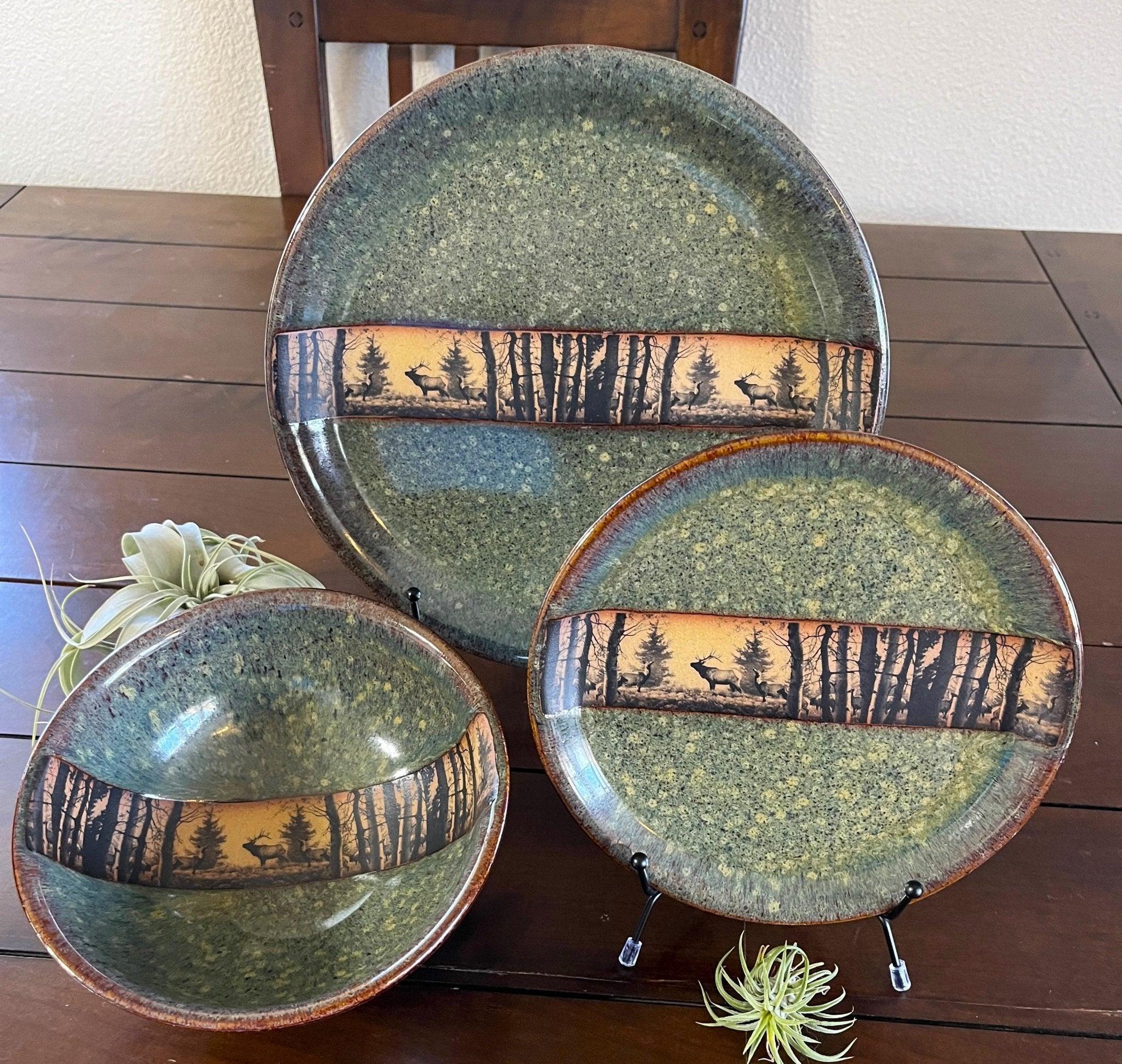 Elk Ridge Dinnerware in Sea Mist Glaze - Your Western Decor