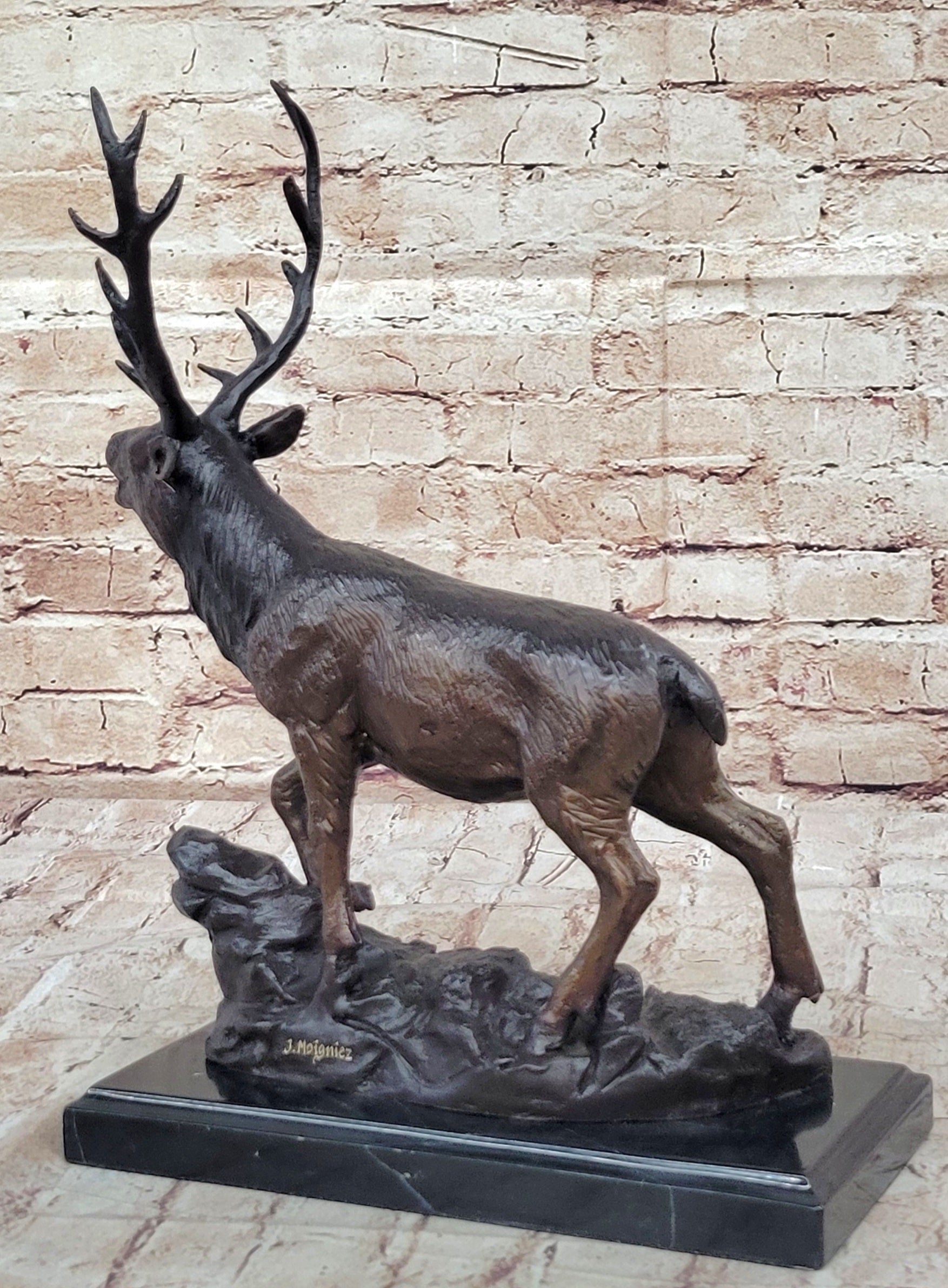 Bronze bull elk sculpture - Your Western Decor