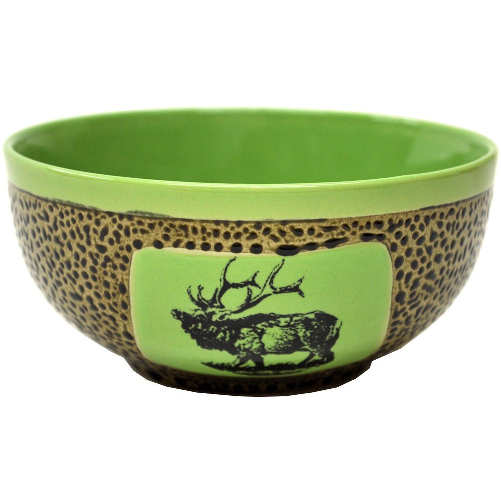 Bull Elk Image on Soup Bowl - Made in the USA - Your Western Decor