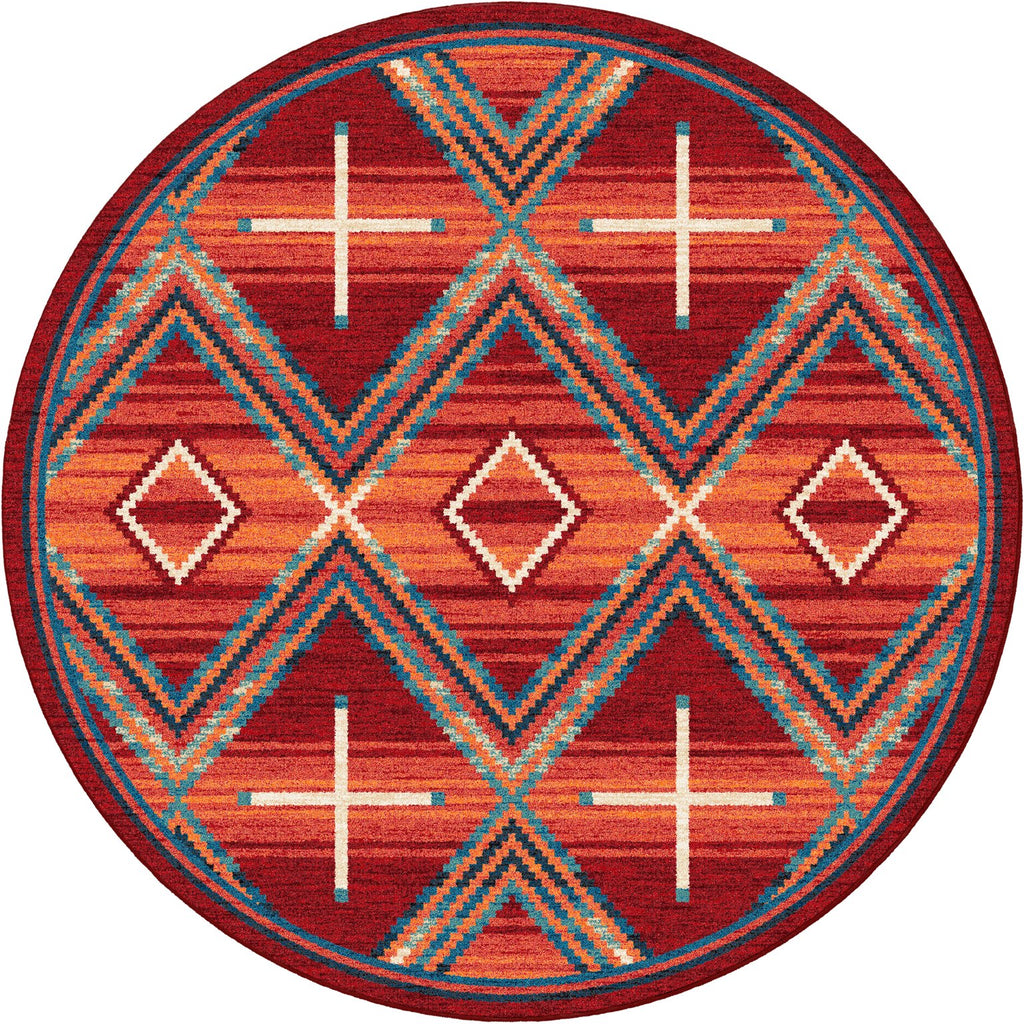 Ember Nights Round Area Rug - Your Western Decor