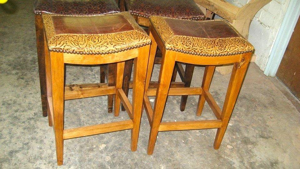 Custom made western saddle stools - Your Western Decor