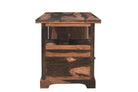 end view of the pecos wood executive desk 