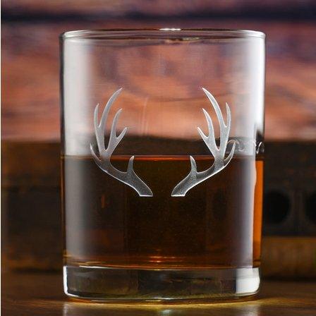 Engraved Antler Rocks Glasses - Your Western Decor