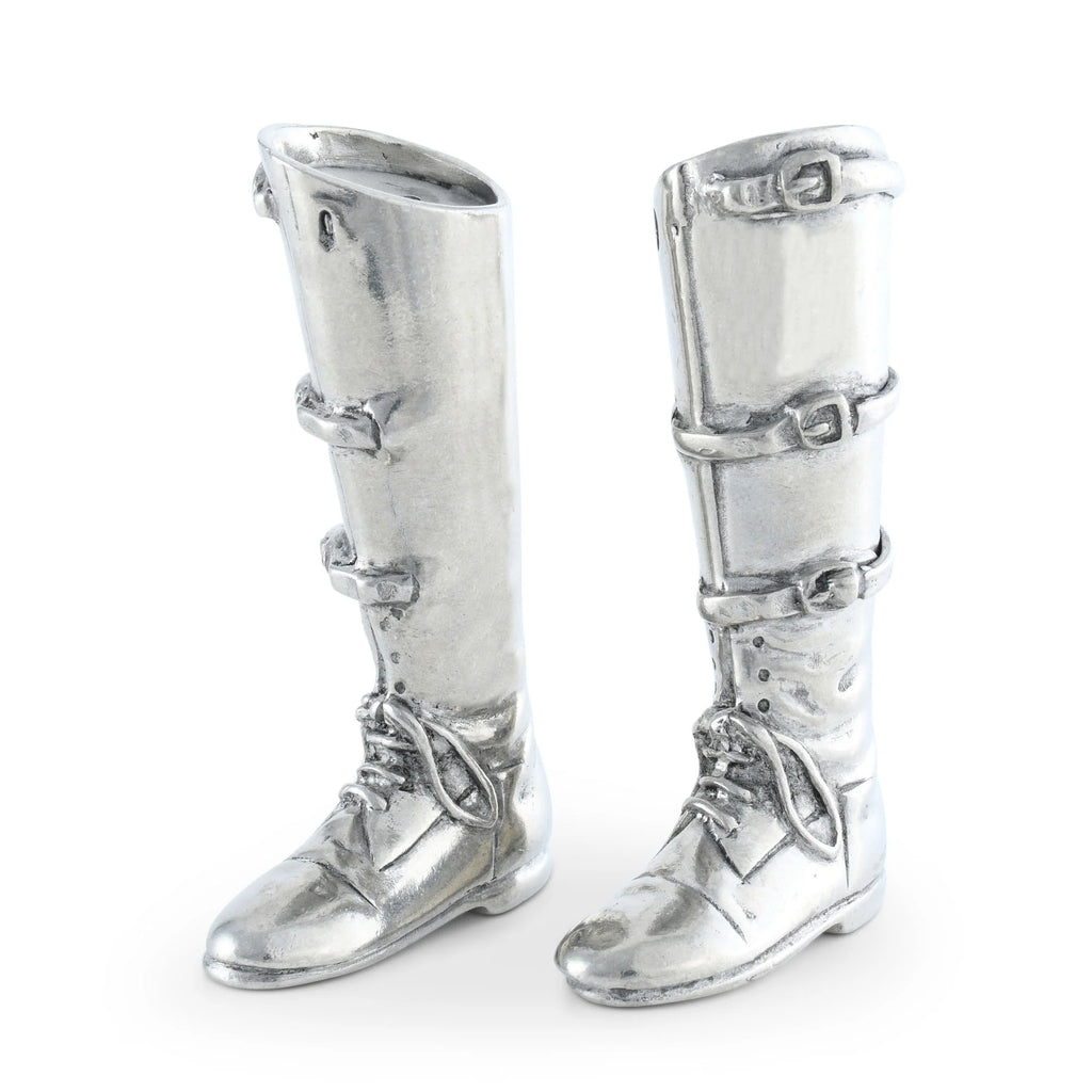 Ebros Fancy Pair Of Cowboy Boots W/ Texas Star Salt & Pepper Shakers H–  Ebros Gift
