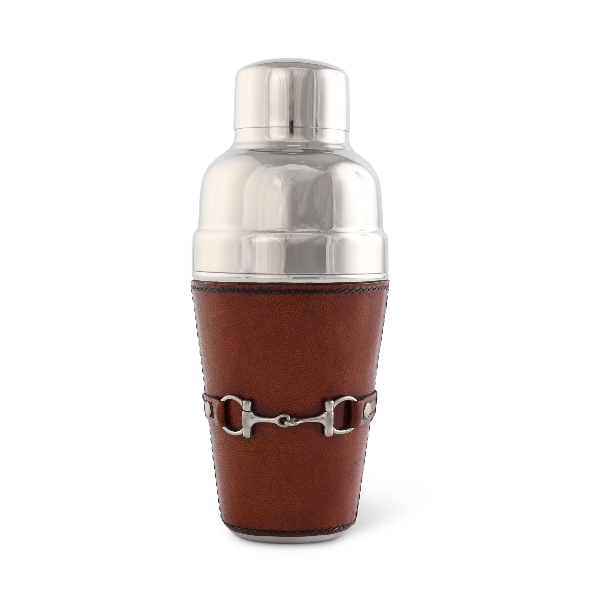 Stainless steel and leather equestrian inspired cocktail shaker - Your Western Decor