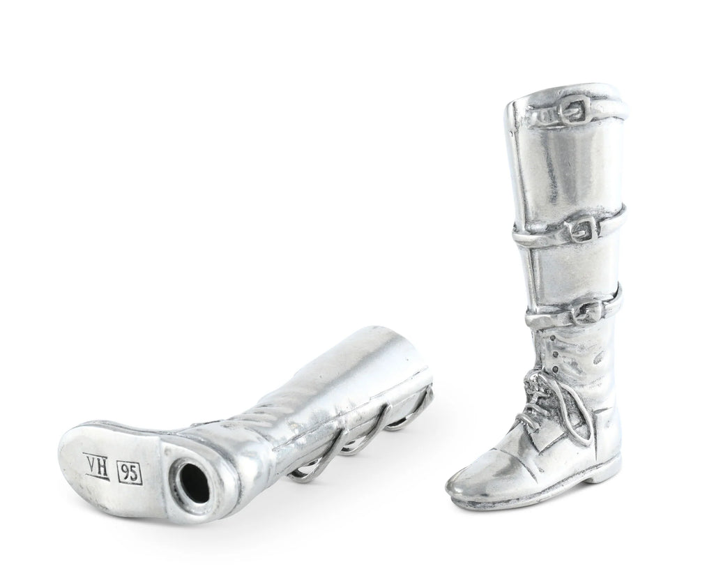 Pewter Equestrian Riding Boots Salt & Pepper Shakers - Your Western Decor