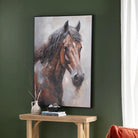 Equestrian Stakes Canvas Art on green wall - Your Western Decor