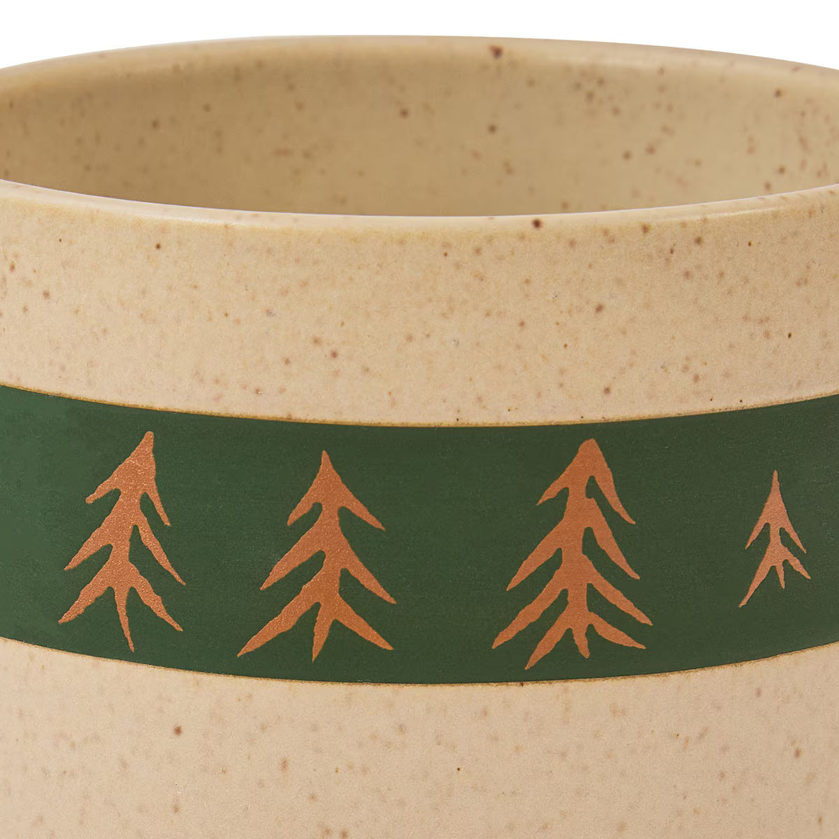 Evergreen Pines lodge style stoneware utensil holder detail
