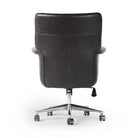 Executive Black Leather Desk Chair with swivel and castors - Your Western Decor