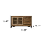 Solid pine rustic buffet cabinet for farmhouse and Western interiors