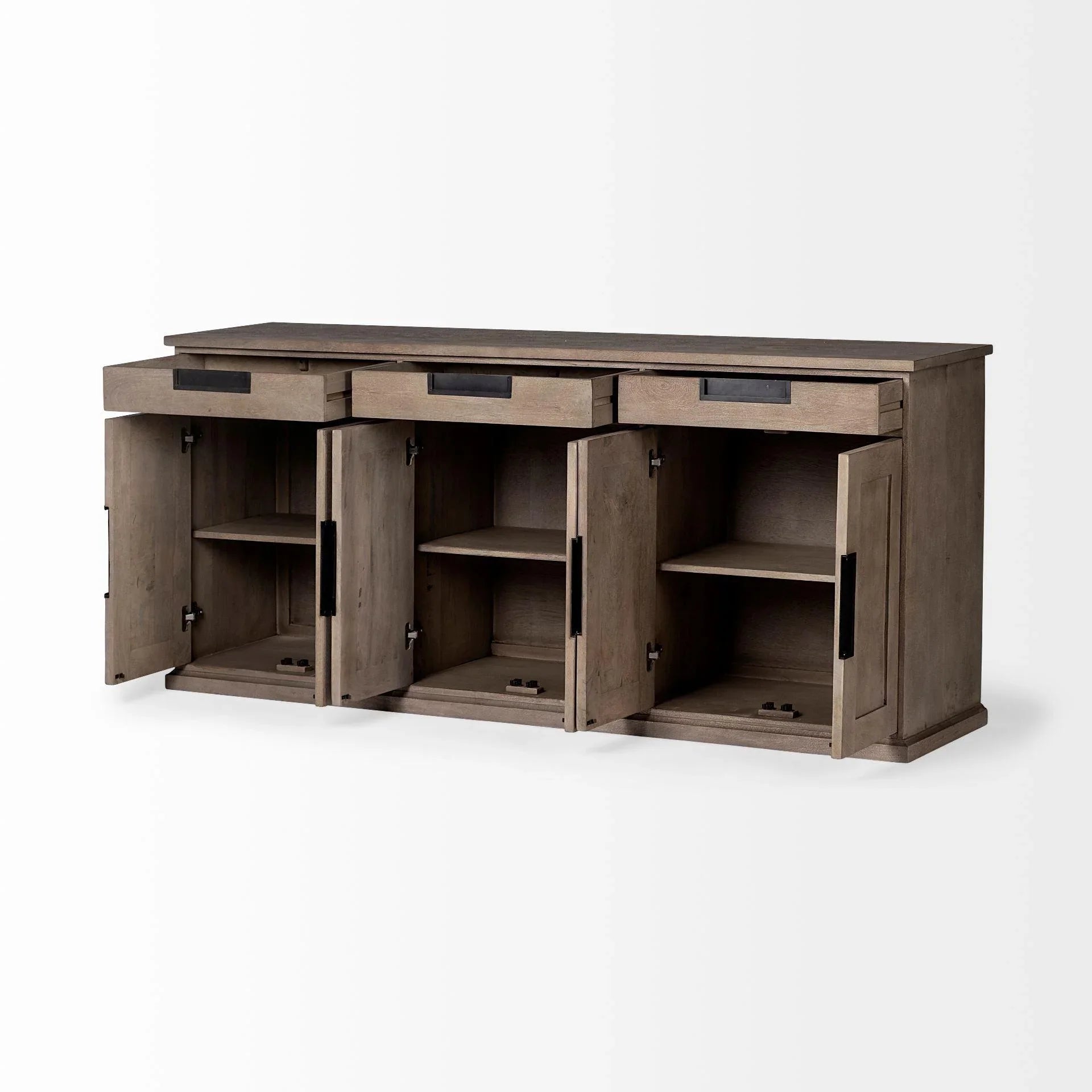 Mango Wood Sideboard cabinet with drawers and shelves