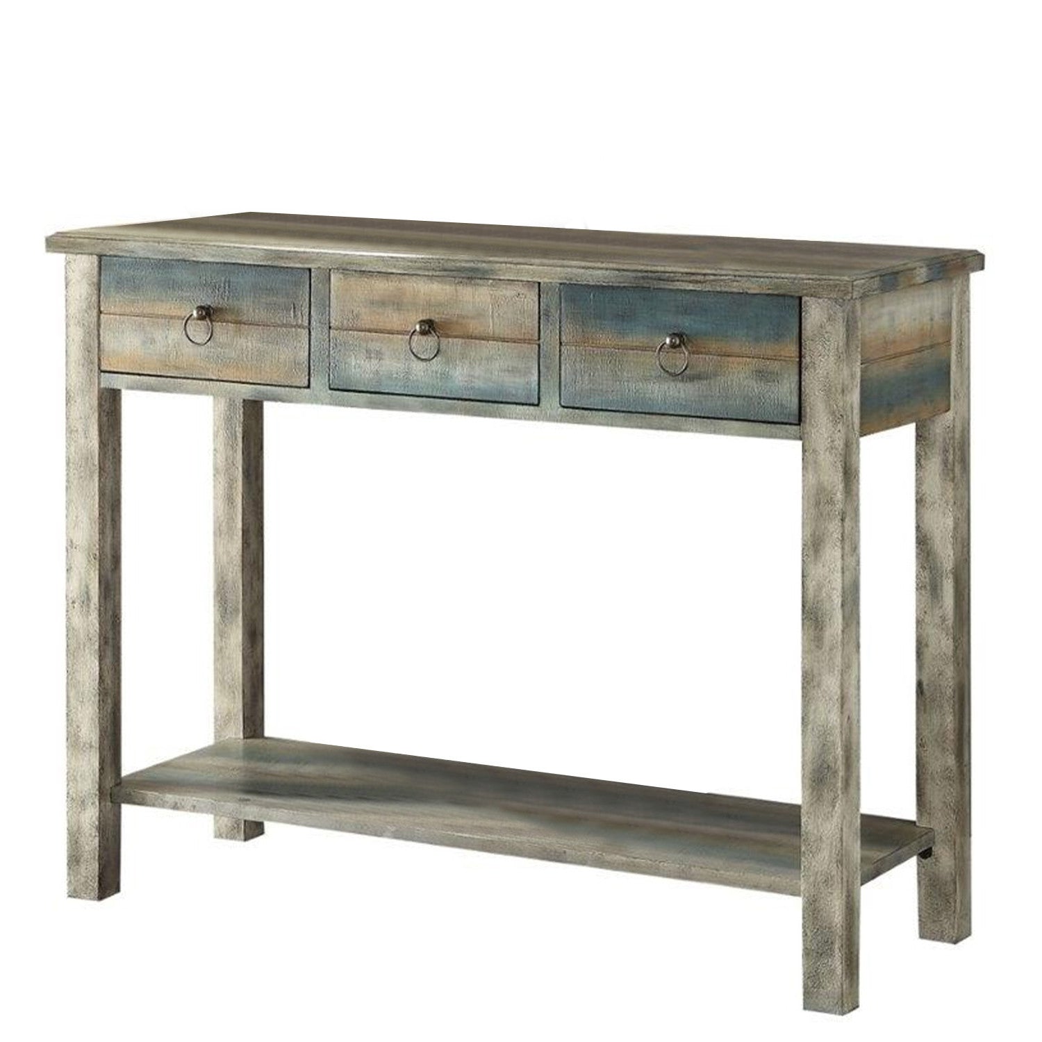 Antique finish rustic sofa table - Your Western Decor