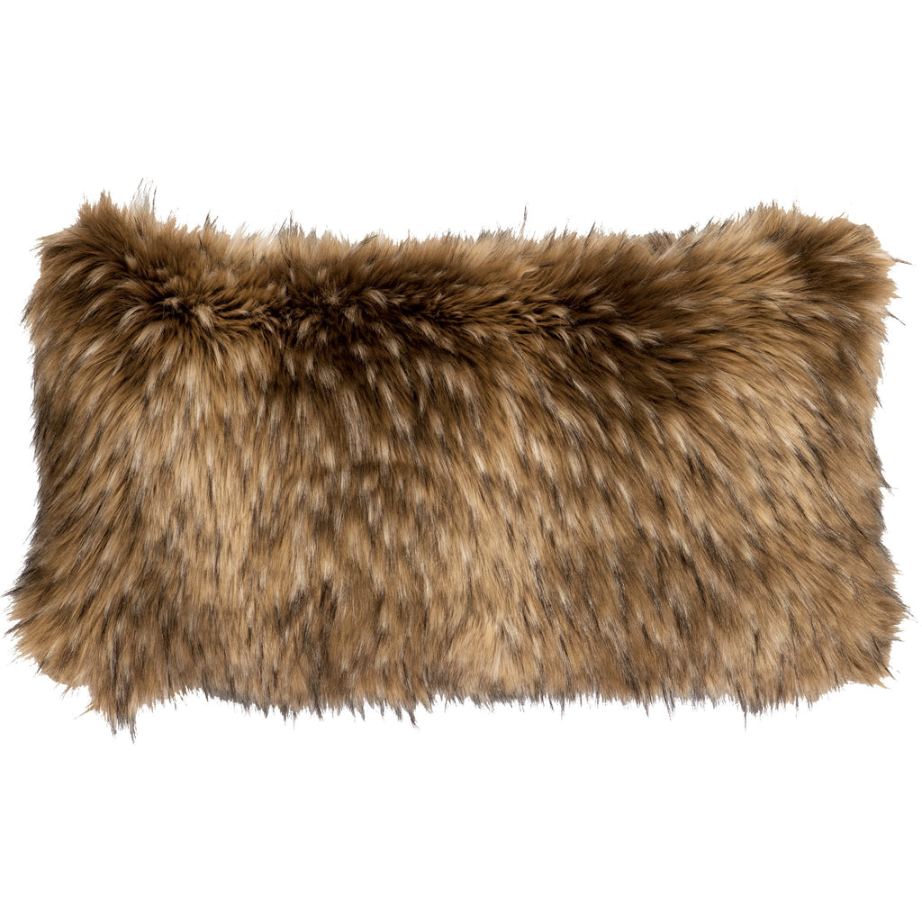 Faux Coyote Pelt Oblong Accent Pillow made in the USA - Your Western Decor