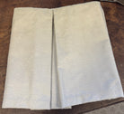 Pleated twin bedskirt in fawn beige color suede fabric 
