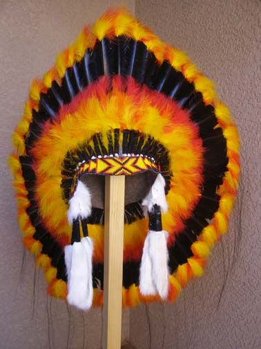 Native Fireball Warbonnet handmade by Native American Artisans - Your Western Decor